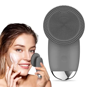 Electric Silicone Facial Cleansing Brush and Massager for Makeup removing