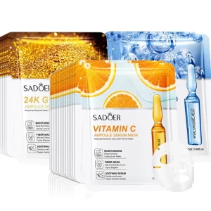 15pcs 24K Gold Hyaluronic Acid Face Mask Facial Masks