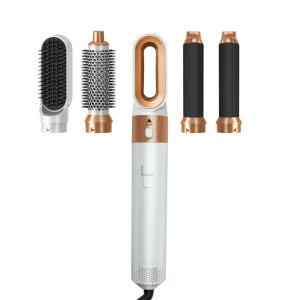 1000w Professional  5 in 1 Hair Dryer Hot Comb Brush Set