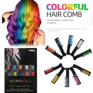10 pc Hair Temporary Chalk For Fashion Colored Mascara Chalks To Dye Hair